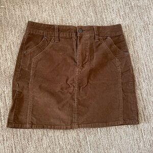 Time and Tru Brown Corduroy Mini Skirt